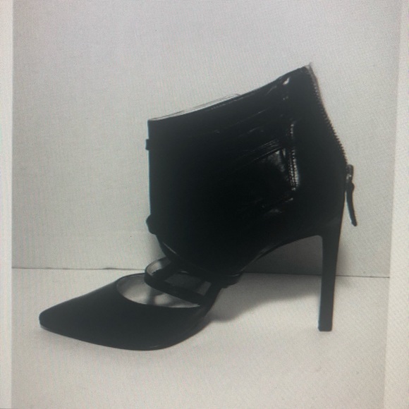Nine West strappy booties stilettos black leather - Picture 6 of 8